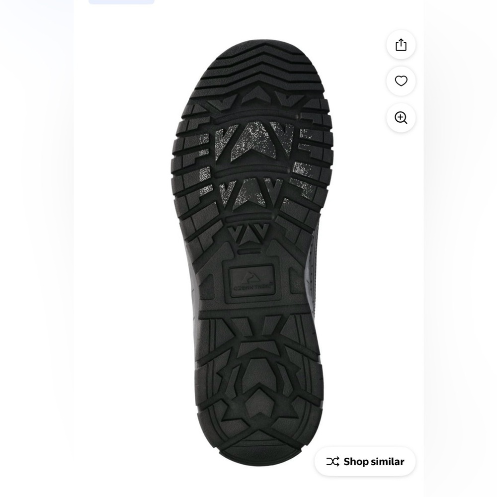 Ozark Trail Men's Black Athletic Hiker Shoes - Picture 5 of 9